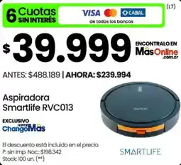 Changomas Smartlife aspiradora oferta