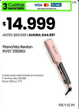 Changomas Revlon planchita oferta