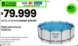 Changomas Pileta estructural 10250 lts oferta