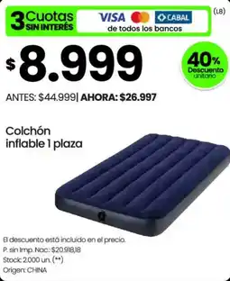 Changomas Colchón inflable 1 plaza oferta