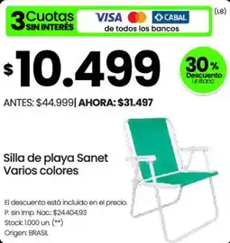 Changomas Silla de playa sanet oferta