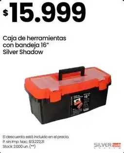 Changomas Silver Shadow caja de herramientas con bandeja 16" oferta