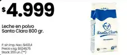 Changomas Santa Clara leche en polvo oferta