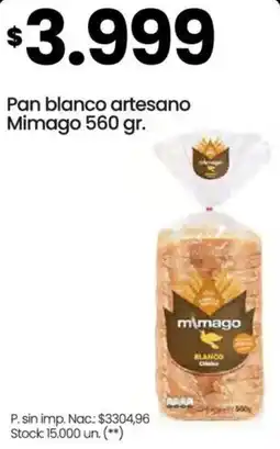 Changomas Mimago pan blanco artesano oferta
