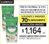 Carrefour Molinos ala arroz largo fino 00000 oferta
