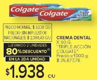 Triple acción colgate crema dental