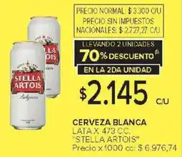 Carrefour Stella artois cerveza blanca lata oferta