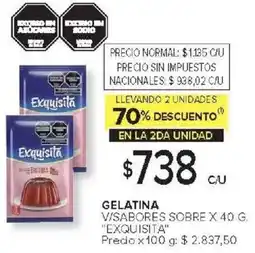 Carrefour Exquisita gelatina v/sabores sobre oferta