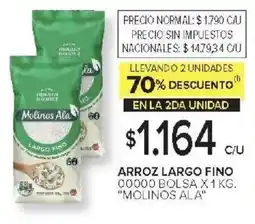 Carrefour Molinos ala arroz largo fino 00000 bolsa oferta