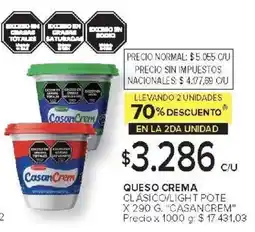 Carrefour Casancrem queso crema clásico/light pote oferta