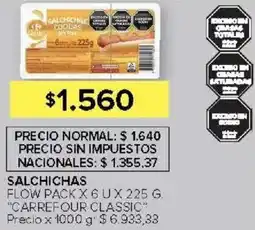 Carrefour Carrefour classic salchichas flow pack oferta