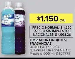 Carrefour Carrefour essential limpiador liquido v fragancias botella oferta