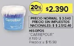 Carrefour Carrefour hisopos oferta