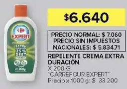 Carrefour Carrefour expert repelente crema extra duración oferta