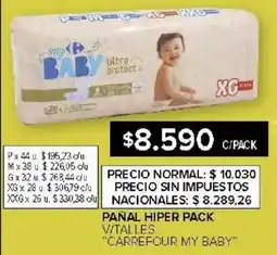 Carrefour Carrefour my baby pañal hiper pack v/talles oferta