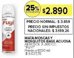 Carrefour Fuyi mata moscas y mosquitos base acuosa aerosol oferta
