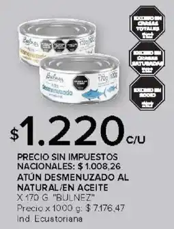 Carrefour Bulnez atún desmenuzado al natural/en aceite oferta