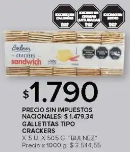 Carrefour Bulnez galletitas tipo crackers oferta