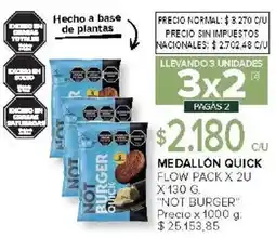 Carrefour Not burger medallón quick flow pack oferta