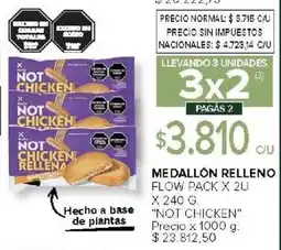 Carrefour Not chicken me dallón relleno flow pack oferta