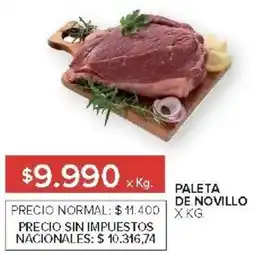 Carrefour Paleta de novillo oferta
