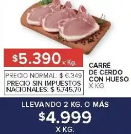 Carrefour Carré de cerdo con hueso oferta