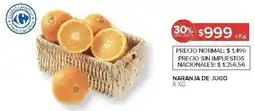 Carrefour Naranja de jugo oferta