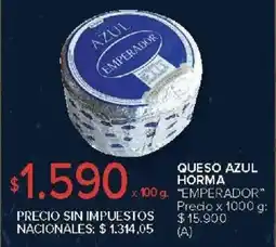 Carrefour Emperador queso azul horma oferta