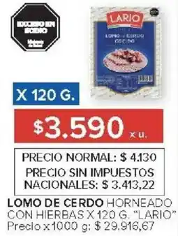 Carrefour Lario lomo de cerdo horneado con hierbas oferta