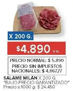Carrefour Bajo precio garantizado salame milan oferta