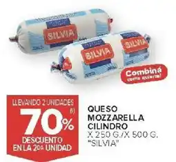 Carrefour Silvia queso mozzarella cilindro oferta