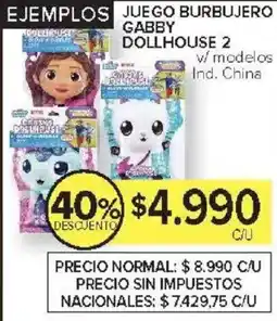 Carrefour Juego burbujero gabby dollhouse 2 v/ modelos oferta
