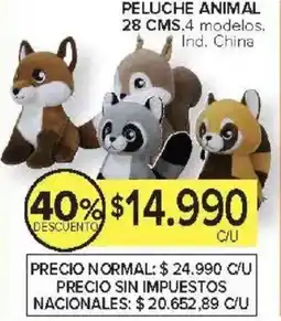 Carrefour Peluche animal oferta