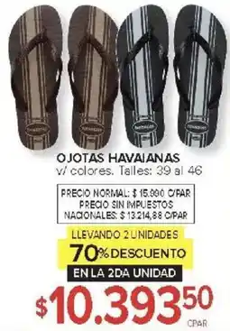 Carrefour Ojotas havaianas v/ colores oferta