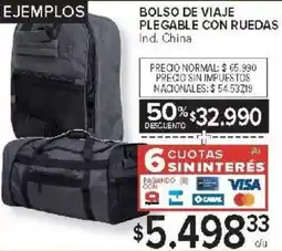 Carrefour Bolso de viaje plegable con ruedas oferta