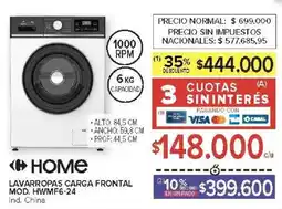 Carrefour Home lavarropas carga frontal oferta
