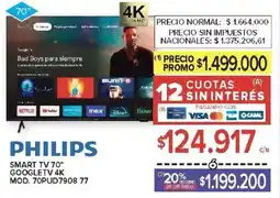 Carrefour Philips smart tv 70" oferta