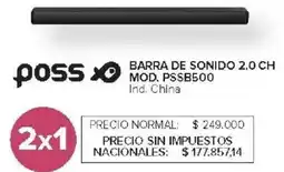 Carrefour Poss barra de sonido 2.0 ch oferta