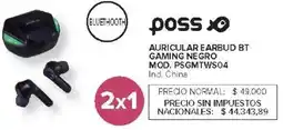 Carrefour Poss auricular earbud bt gaming negro oferta