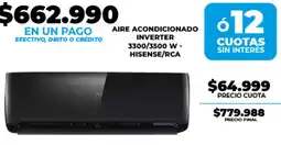 Supermayorista Vital Hisense/rca aire acondicionado inverter oferta
