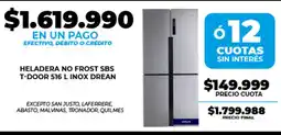Supermayorista Vital Drean heladera no frost sbs t-door oferta