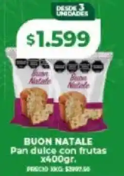 Supermayorista Vital Buon natale pan dulce con frutas oferta