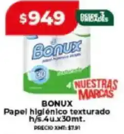 Supermayorista Vital Bonux papel higiénico texturado h/s oferta