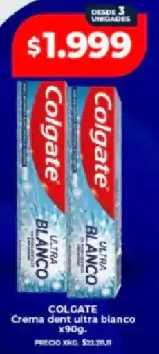 Supermayorista Vital Colgate crema dent ultra blanco oferta