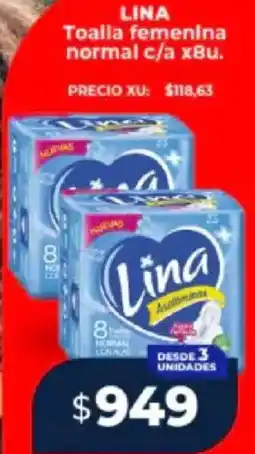 Supermayorista Vital Lina toalla femenina normal c/a oferta