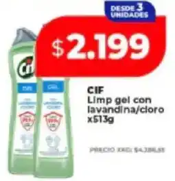 Supermayorista Vital Cif limp gel con lavandina/cloro oferta