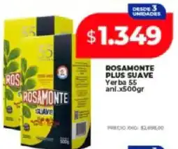 Supermayorista Vital Rosamonte plus suave yerba 55 ani. oferta
