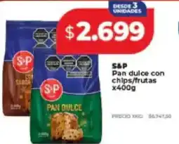Supermayorista Vital S&p pan dulce con chips/frutas oferta