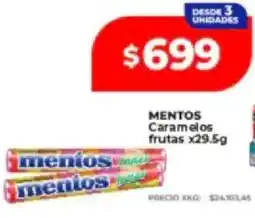 Supermayorista Vital Mentos caramelos frutas oferta