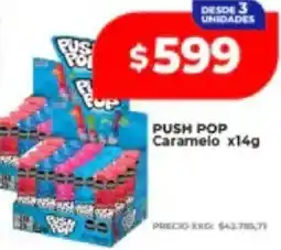 Supermayorista Vital Push pop caramelo oferta